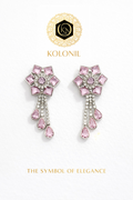 Blush Royale Crystal Drop Earrings