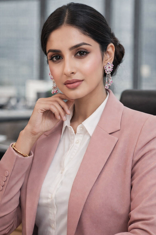 Blush Royale Crystal Drop Earrings