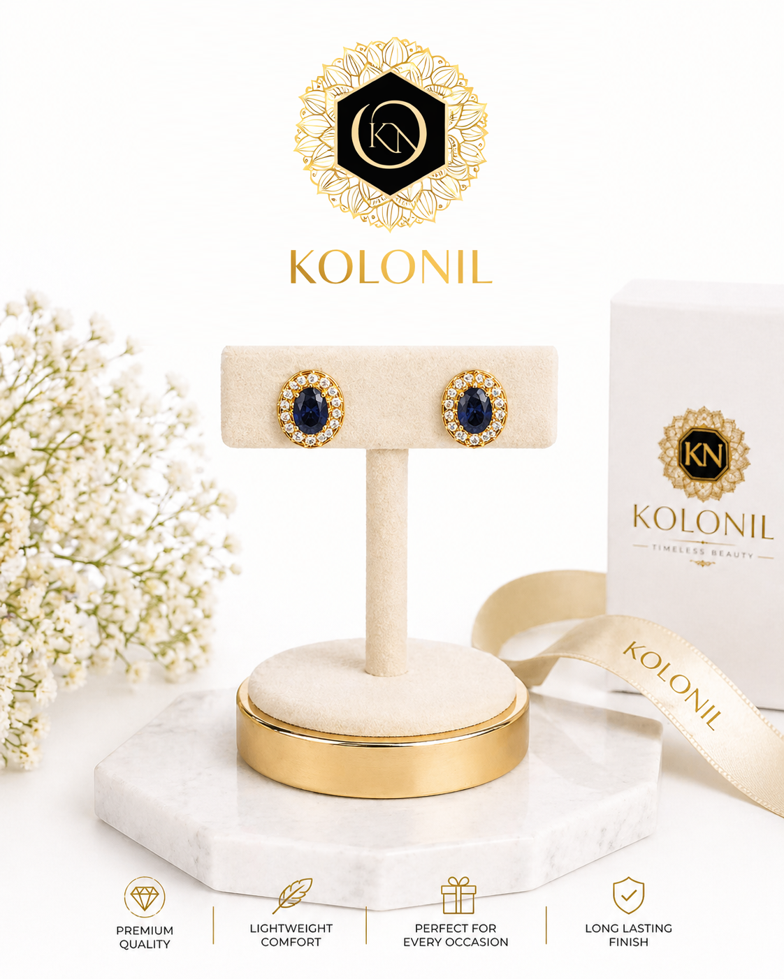 Kolonil Celestia Gemstone Studs