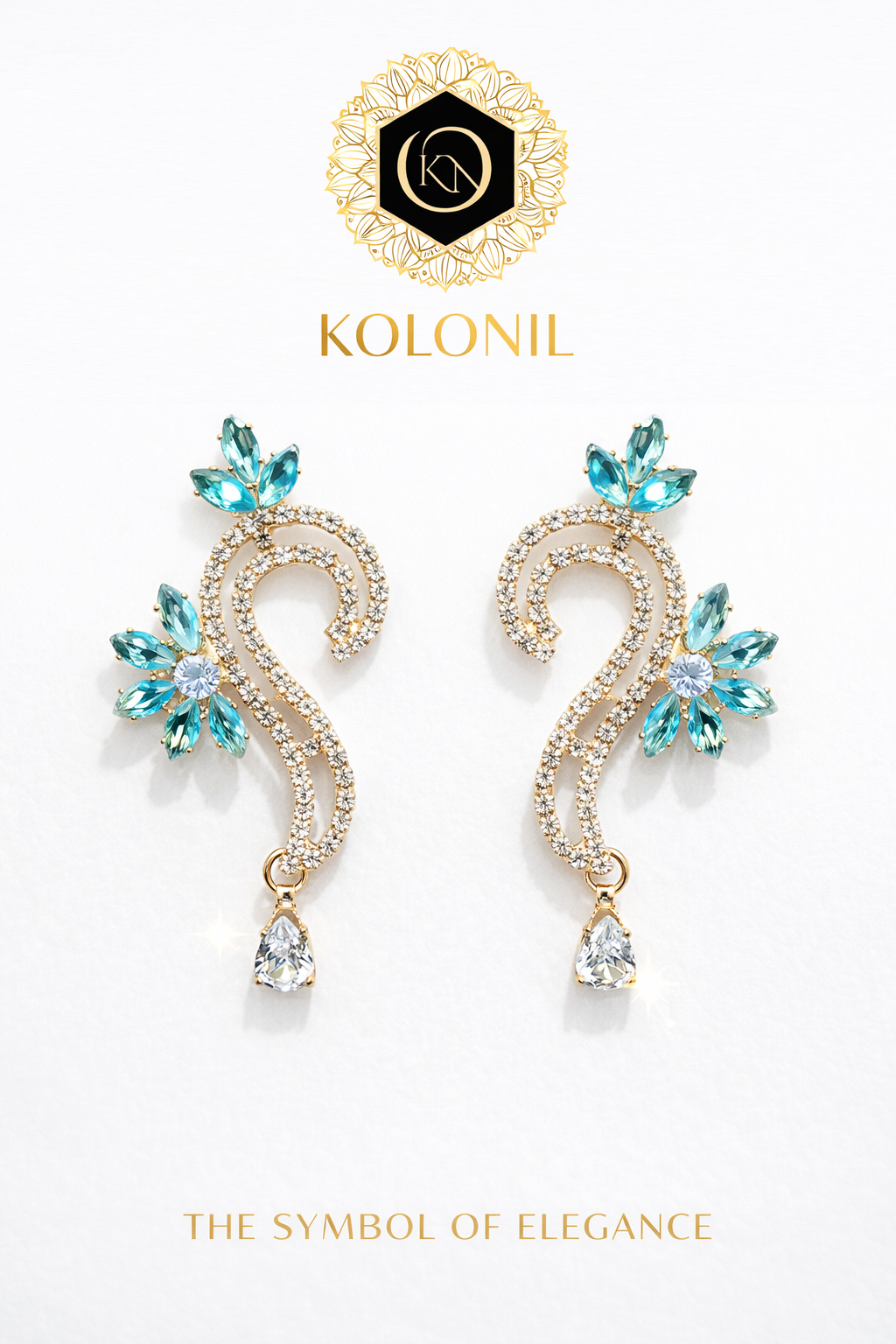 Kolonil Celestia Aqua Drop Earrings